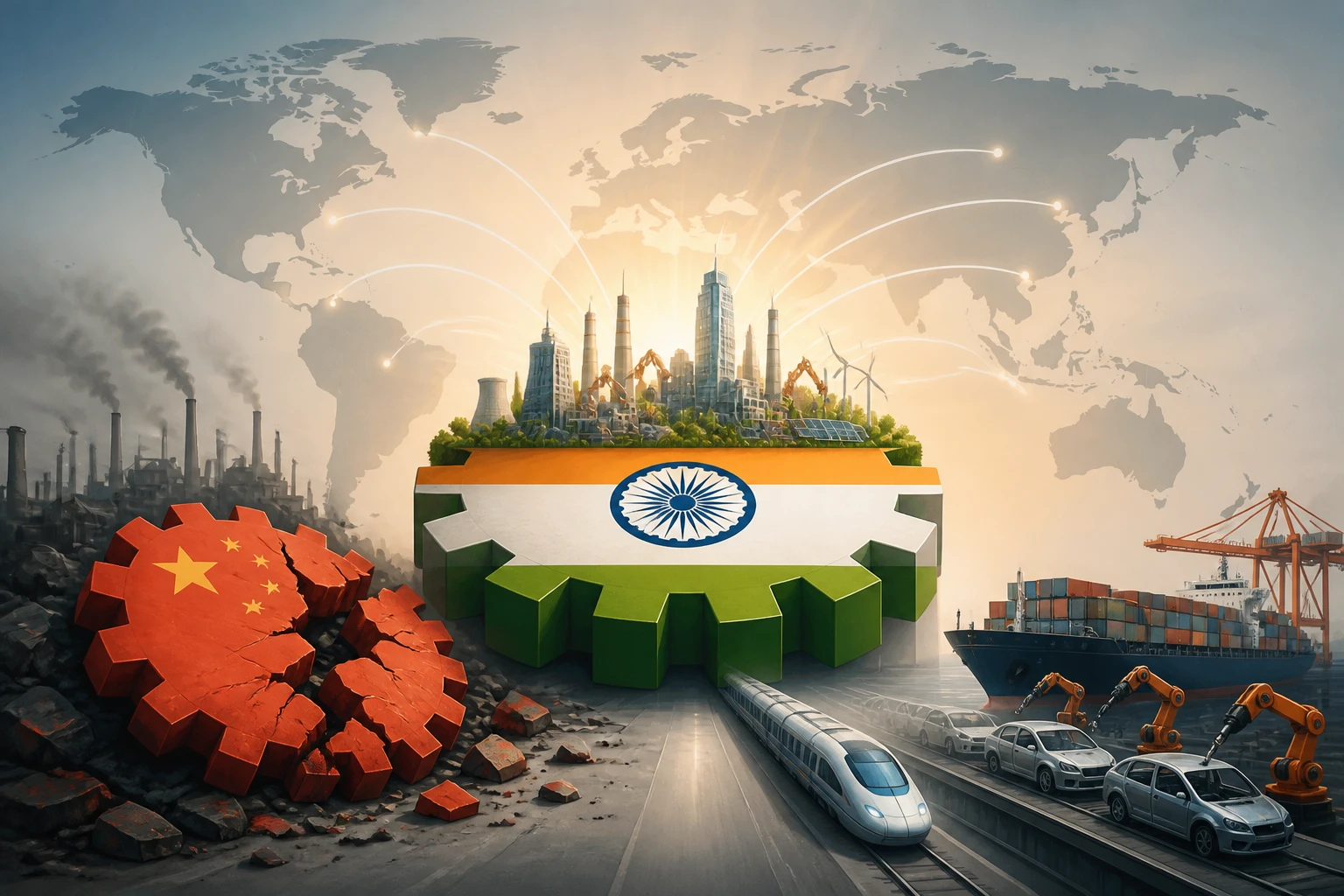 Can India really become the world's manufacturing hub as China stumbles?
