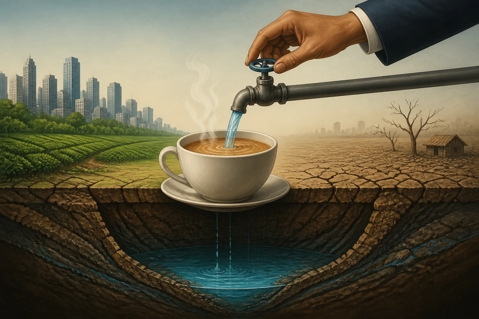 The Great Indian Groundwater Heist: How Your Morning Cup of Tea is Draining the Nation Dry
