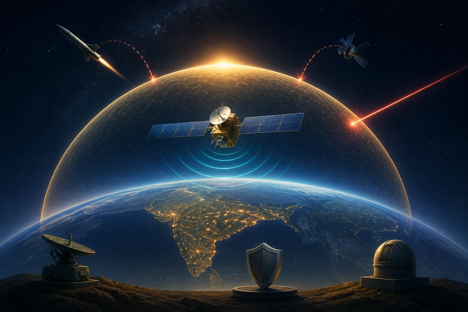 How is India planning to protect its satellites in space?